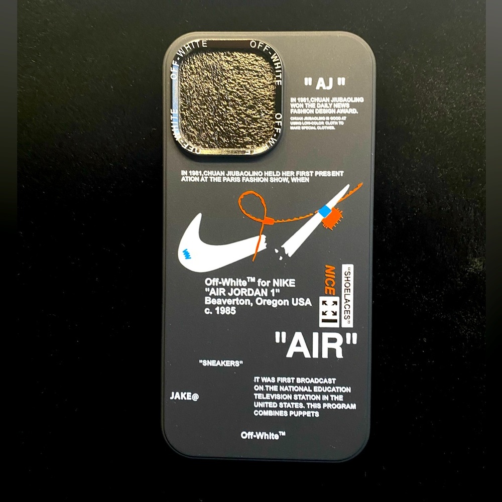 Black “OFF-WHITE” iPhone 14 Pro Max Phone Case